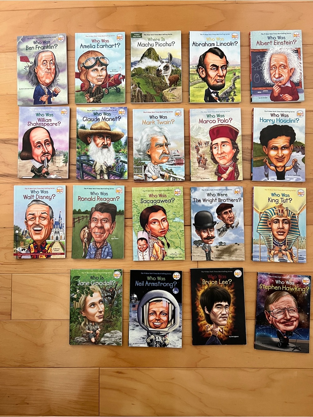 Who is, who was, where is? Biography Book Set - 19 books like new